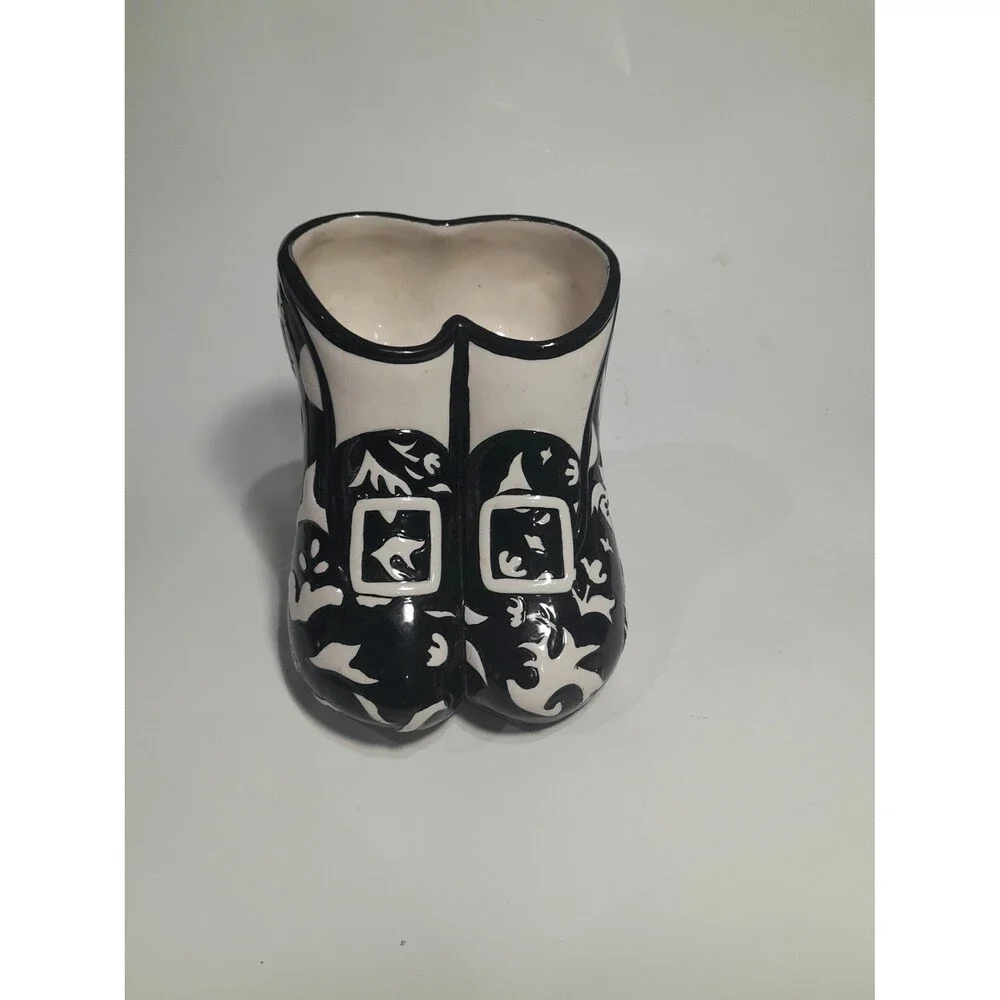 Vintage Witch Boots Vase
